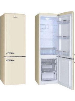 Amica KGCR 387100 B Retro Ψυγειοκαταψύκτης 544lt Υ181xΠ55xΒ61.5cm Μπεζ