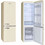 Amica KGCR 387100 B Retro Ψυγειοκαταψύκτης 544lt Υ181xΠ55xΒ61.5cm Μπεζ