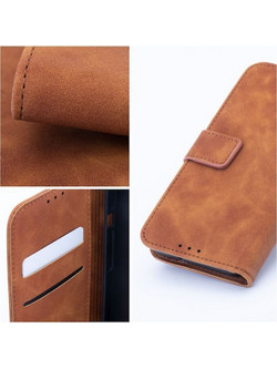 Θήκη Forcell Tender για Xiaomi Redmi Note 14 5G Flip Cover Brown