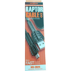 Moxom MX-CB26 Regular USB 2.0 to micro USB Cable Μαύρο 1m