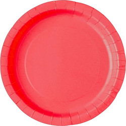 Πιάτα Χάρτινα Κόκκινα 23cm - 10 τμχ