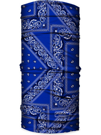 Fizan Neck Warmer Paisley Electric Blue