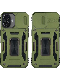 Sonique Θήκη Ring Armor Camshield για Apple Iphone 17 Χακί