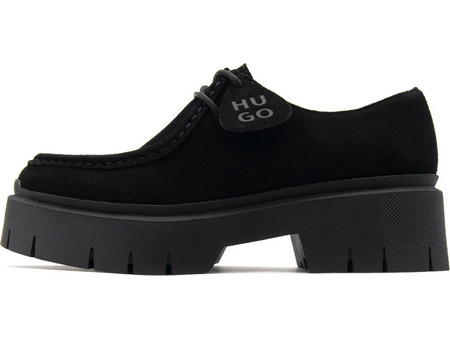 KRIS DERBY SUEDE LEATHER LACE UP CHUNKY MOCCASINS WOMEN HUGO