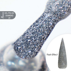 Alezori Polish Gel Diamond D07 Glitter Ημιμόνιμο Βερνίκι Νυχιών 15ml