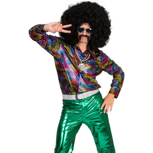 Πουκάμισο Disco Πολύχρωμο Glitter Πουκάμισο Disco Πολύχρωμο Glitter