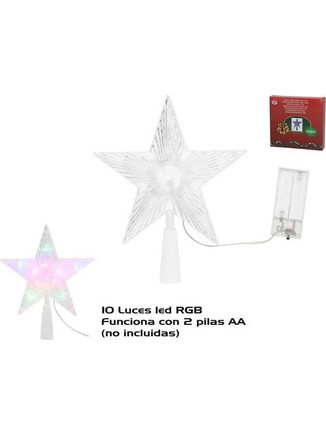 ΚΟΡΥΦΗ ΔΕΝΤΡΟΥ ΑΣΤΕΡΙ 10LED RGB 17X20CM