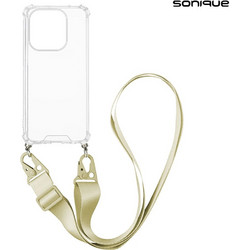 Sonique Armor Clear Θήκη Σιλικόνης με Strap (Oppo A40) Μπεζ