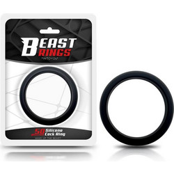 IntoYou Beast Rings Cock Ring Solid Silicone 5cm Ελαστικό Δαχτυλίδι Πέους Σιλικόνης 5cm Μαύρο