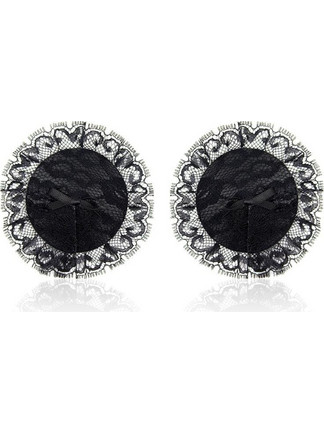 Nipple Covers with Lace Black