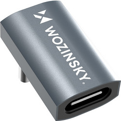Wozinsky WPKF-01 USB-C - USB-C 40Gb/s 240W 8K OTG Angled Adapter - Gray