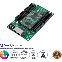 GLOBOSTAR K8S+HUB 41023 Colorlight K8S+HUB-DL-S65 Διαδραστική Receiving Card για Οθόνες LED Video Wall 8 x HUB75E με Loading Capacity σε Pixel 512 x 384px - Gigabit Network Ethernet Input & Output Por