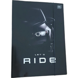 Φάκελος Αρχείο με Λάστιχο Α4 Let's Ride Black 5902277277060
