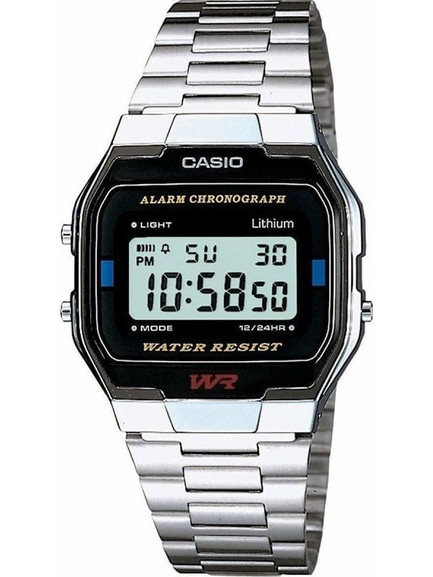 CASIO Vintage Collection Silver Stainless Steel Bracelet A-163WA-1QES