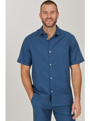Cruz Πουκάμισο Jericho M SS Shirt - 2135 Dark Denim