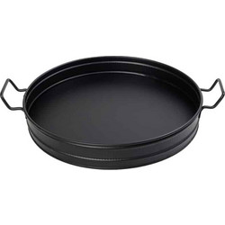 Espiel Δίσκος 46x38εκ Σερβιρίσματος Μεταλλικός TEM102 Μαύρος με Λαβές 2τμχ