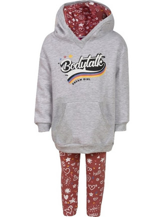 Bdtk INF Βρεφικό Σετ Με Hoodie & Κολάν Για Κορίτσια 1212-742299 54682 ΓΚΡΙ