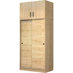 Ντουλάπα Δίφυλλη Με Πατάρι Regio 0273804 100x60x240cm Natural Δίφυλλη