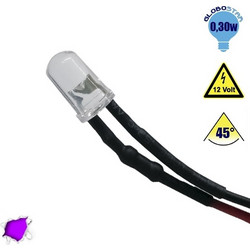 GLOBOSTAR(R) DIODECHIP 73737 Δίοδος LED 0.3W 15lm 90 DC 12V Αδιάβροχο IP65 Μωβ Dimmable - Μ0.5 x Π0.5 x Υ20cm - Πακέτο 10 Τεμαχίων