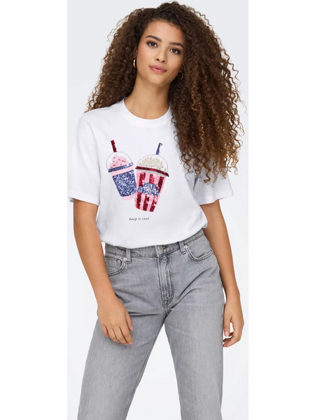 ONLY T-SHIRT ΓΥΝΑΙΚΕΙΟ - ΛΕΥΚΟ - 15343431