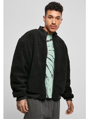 Urban Classics Boxy Sherpa Ανδρικό Μπουφάν Μαύρο TB4487