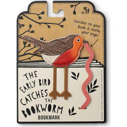 Σελιδοδείκτης If The Early Bird Catches The Bookworm Robin