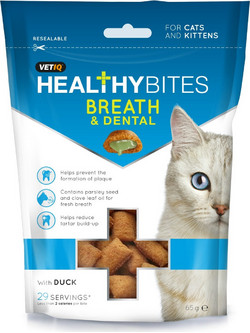 Mark & Chappell Healthy Bites Cats & Kittens Breath & Dental 65g