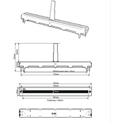 OMNITRONIC Fader 10KB 60mm XMP-1400/-2800 - OMNITRONIC