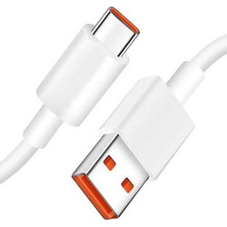 USB-A to USB-C Cable Xiaomi Mi, 120W, 6A, 1m, White BHR6032GL