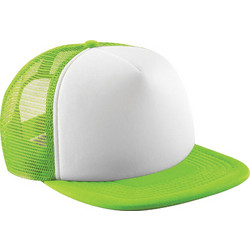 Παιδικό Καπέλο Trucker B645b Beechfield Vintage Snapback Lime Green/White