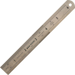 Ρίγα ατσάλινη διπλής όψης μήκος 15cm