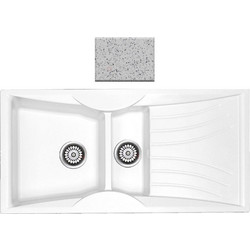Sanitec Classic 329 Επικαθήμενος Νεροχύτης Γρανίτη Ματ White 104x51cm