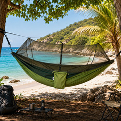 Αιώρα Camping με Κουνουπιέρα 240x140cm Πτυσσόμενη Outdoor Hammock General Trade 7135 - GeneralTrade