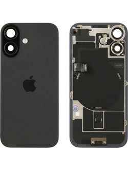 Γνήσιο Πίσω Γυαλί με NFC Flex/Flash & Camera lens για iPhone 17 - Black
