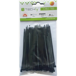 Techly ISWT-10025-BK Nylon Δεματικά 100x2.5mm Μαύρα 100τεμ - UL 94V-2, 8 kg & 2-22mm