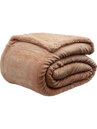 Κουβέρτα Epavlis Διπλής Όψης Velour με Sherpa 3030 Υπέρδιπλη Χρ.Salmon 220Χ240