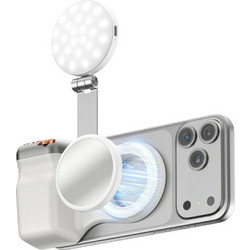 4sMarts Magnetic Smartphone Holder With Photographic Grip Fill Light And Wireless Control White - (541802)