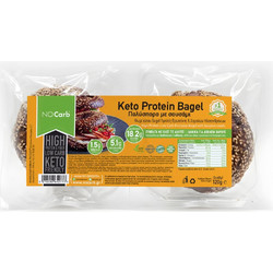 Keto Protein Bagel Πολύσπορο με σουσάμι Low Carb NoCarb 2τεμ 120g - No Carb(R)