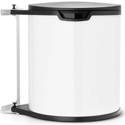 Brabantia Κάδος Απορριμμάτων από Ανοξείδωτο Ατσάλι Λευκός για Ντουλάπι 15lt 428081