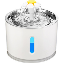Pet Interest Συντριβάνι Λουλούδι με Led Light 2.4L Ασημί