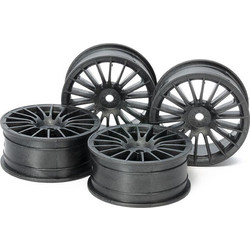 18-SPOKE WHEELS (24mm WIDTH, OFFSET 0 ) 4PCS - TAMIYA 54738