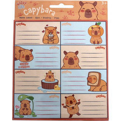 ΕΤΙΚΕΤΕΣ GIM 2 ΦΥΛΛΑ CAPYBARA-HAPPY LIFE 770-84046