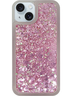 Vivid Liquid Glitter Back Cover Pink (iPhone 15)