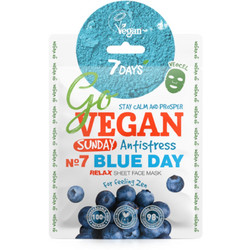 7Days Go Vegan Blue Day For Feeling Zen Sheet Μάσκα Προσώπου 25gr