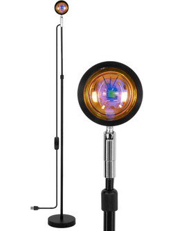 Φωτιστικό Δαπέδου - Προτζέκτορας 00817 15x15x94cm Blue Led 600lm 12W Black Globostar
