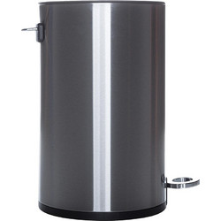 Μεταλλικός Κάδος Απορριμμάτων Waste Bin (3 λίτρα) - Ασημί 18x26 εκ