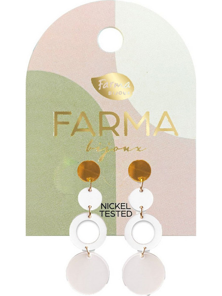 Farma Bijoux Γυναικεία Σκουλαρίκια Κρεμαστά Επιχρυσωμένα 10169422