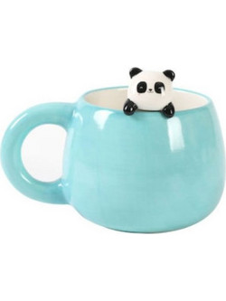 I-Total Κούπα Κεραμική Γαλάζια ''Panda'' 470ml XL2566