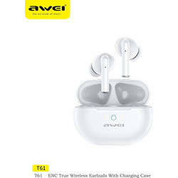 Awei T61 Ακουστικά Bluetooth In Ear White