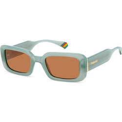 Polaroid Eyewear PLD6208/S/X 1EDHE Γυναικεία Γυαλιά Ηλίου Ορθογώνια Κοκάλινα Πράσινα με Καφέ Polarized Φακό